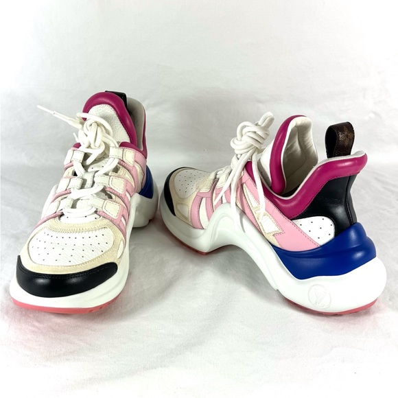 LOUIS VUITTON Multicolor Leather LV Archlight Women Sneakers Made in Italy 36.5 - Picture 5 of 17